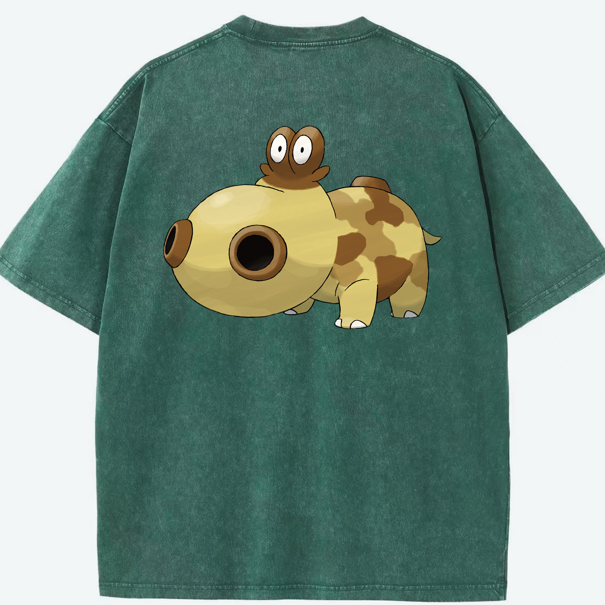 （画像用） ポケットモンスター Pokémon 綿100% ヴィンテージ風 半袖Tシャツ（背面プリント）